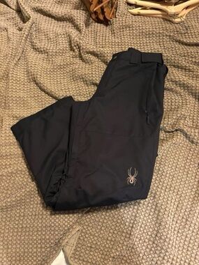 Spyder Men's Black Ski Pants with Embroidered Logo